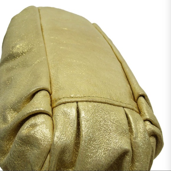 Miu Miu Clutch Bag Pouch Multi Case Leather in Gold EUC - Picture 4 of 13